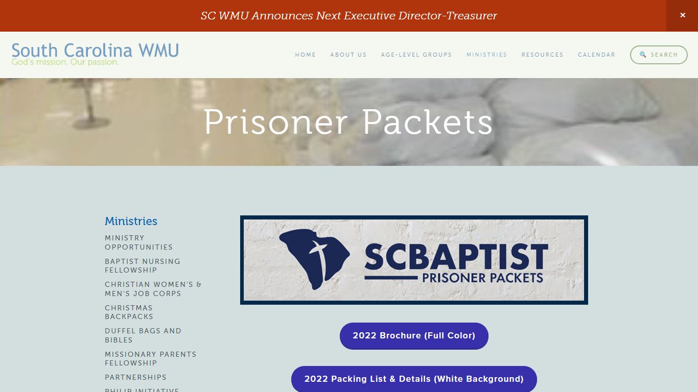 Prisoner Packets — South Carolina WMU